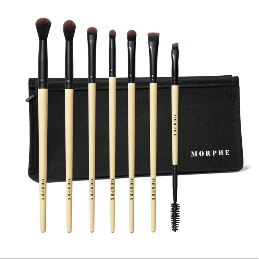 Morphe Earth To Babe Bamboo Eco Brush Set & Bag NWT
